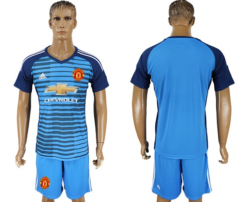 Manchester United Blank Blue Soccer Club Jersey - Click Image to Close